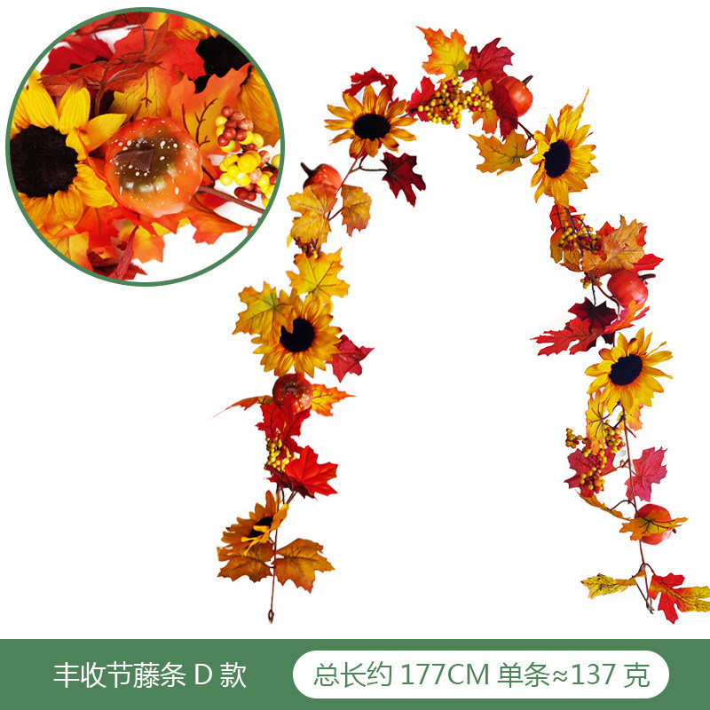 Artificial Autumn Leaves Maple Windowill Decoration String Rattan for Party, 501 Original
Artificial Autumn Leaves Maple Windowill Decoration String Rattan for Party, 501 Original