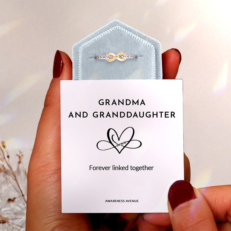 Grandma & Granddaughter Forever Linked Together Ring