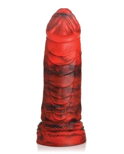 pornhint Pornhint Creature Cocks Fire Dragon Scaly Silicone Dildo - Red