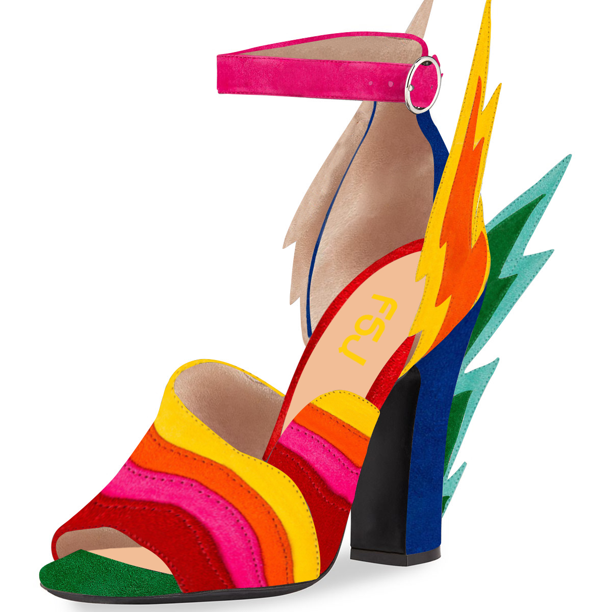 Degratissimo rainbow cheap platform sandal