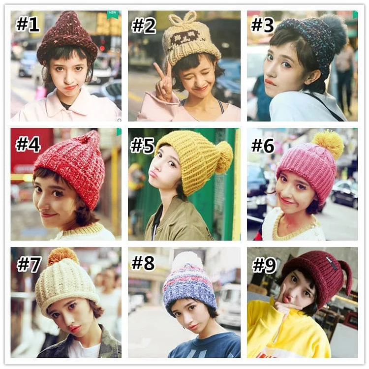 Kawaii Winter Warming Knitted Hat SP1710825