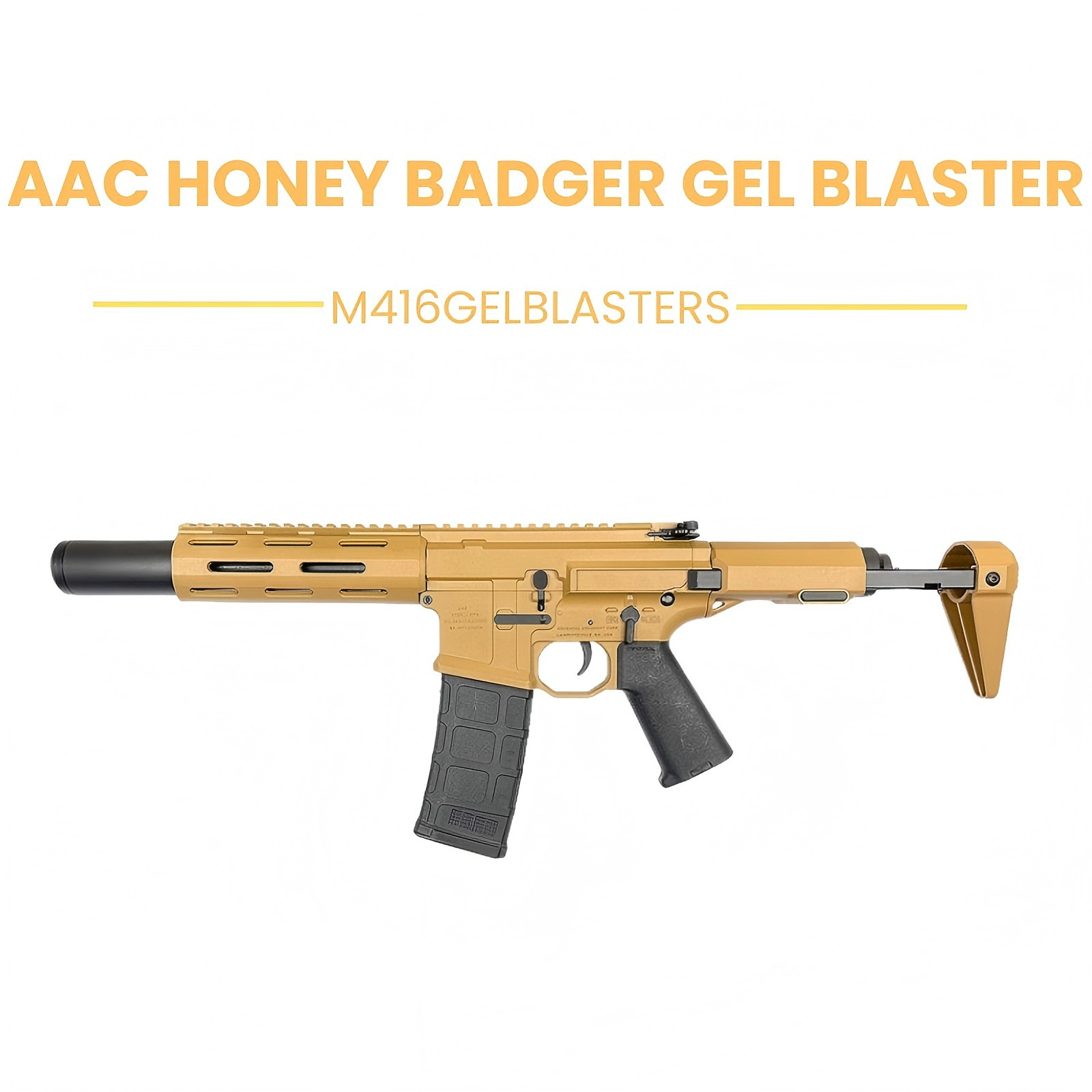 AAC Honey Badger Gel Ball Blaster – Full Auto, Safe & Fun for All Ages