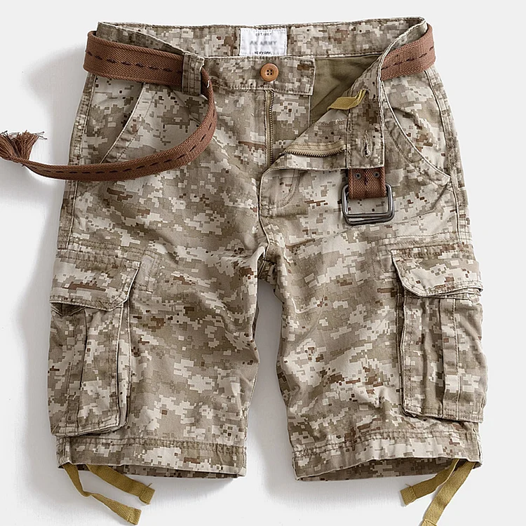 TIMSMEN Outdoor Workwear Multicolor Camouflage Multi-pocket Casual Shorts