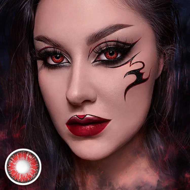 Vika Tricolor Red Halloween Contact Lenses