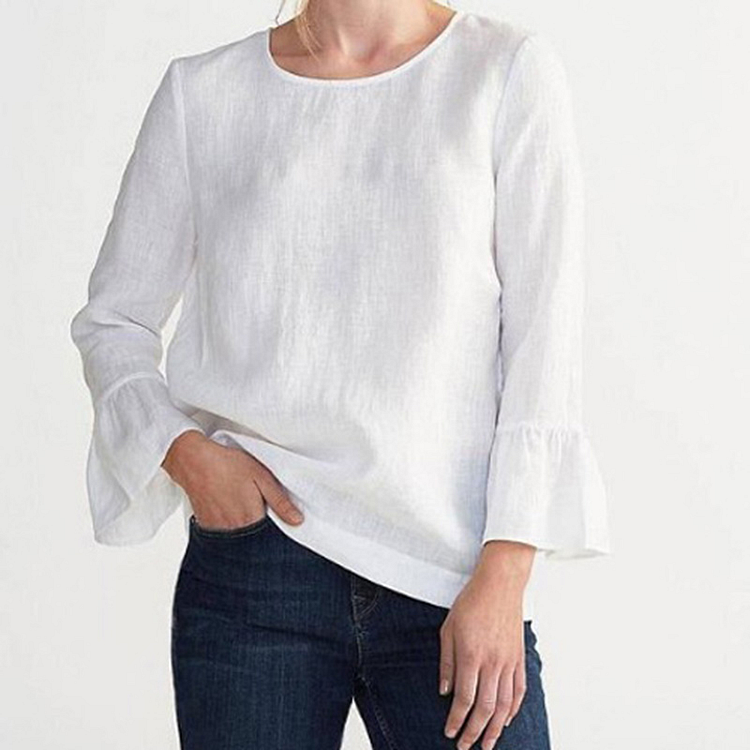Women's Linen Blouse-ChouChouHome