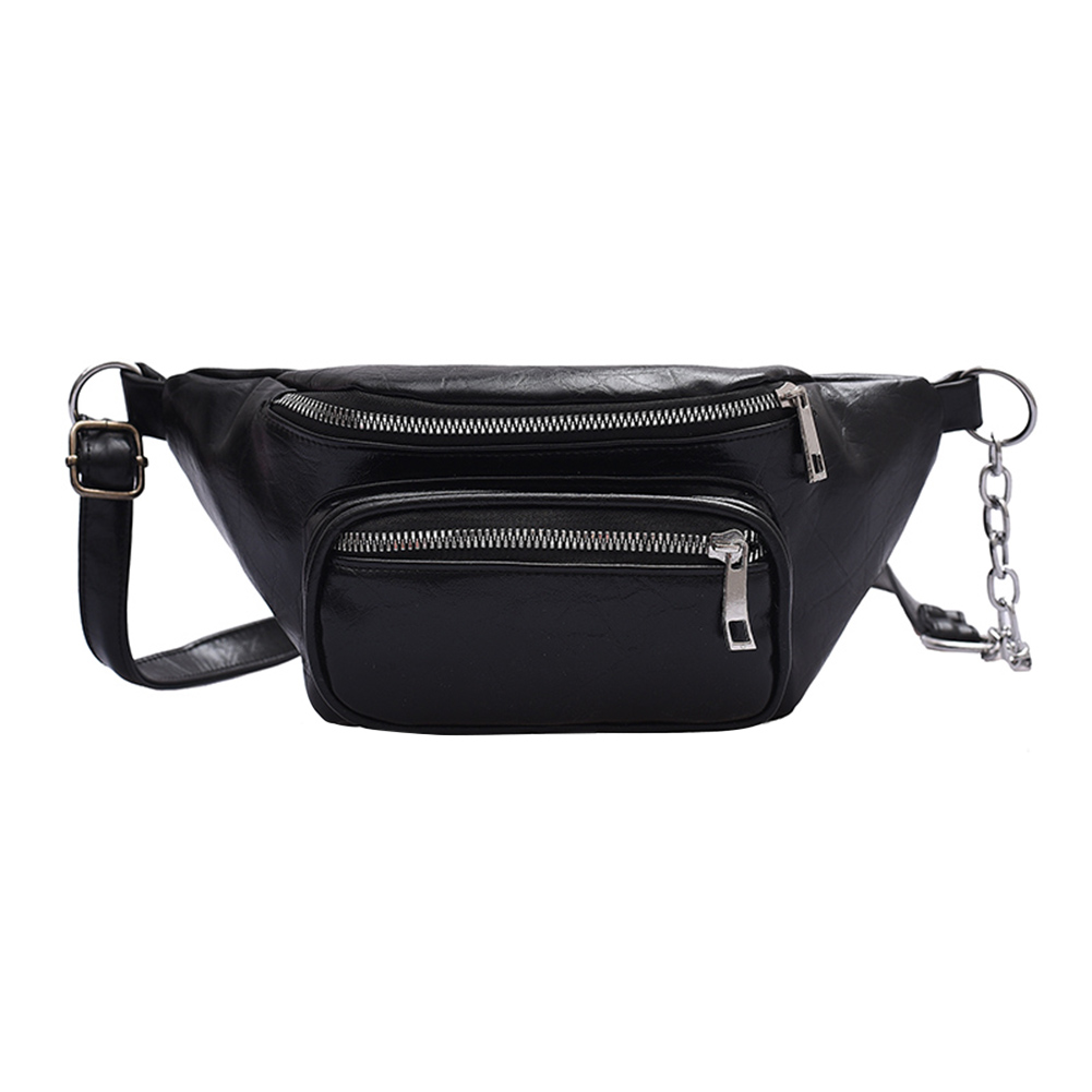Chain Waist Bag Women PU Solid Fanny Crossbody Pack Zip Belt Pouch, Black, 501 Original
Chain Waist Bag Women PU Solid Fanny Crossbody Pack Zip Belt Pouch, Black, 501 Original