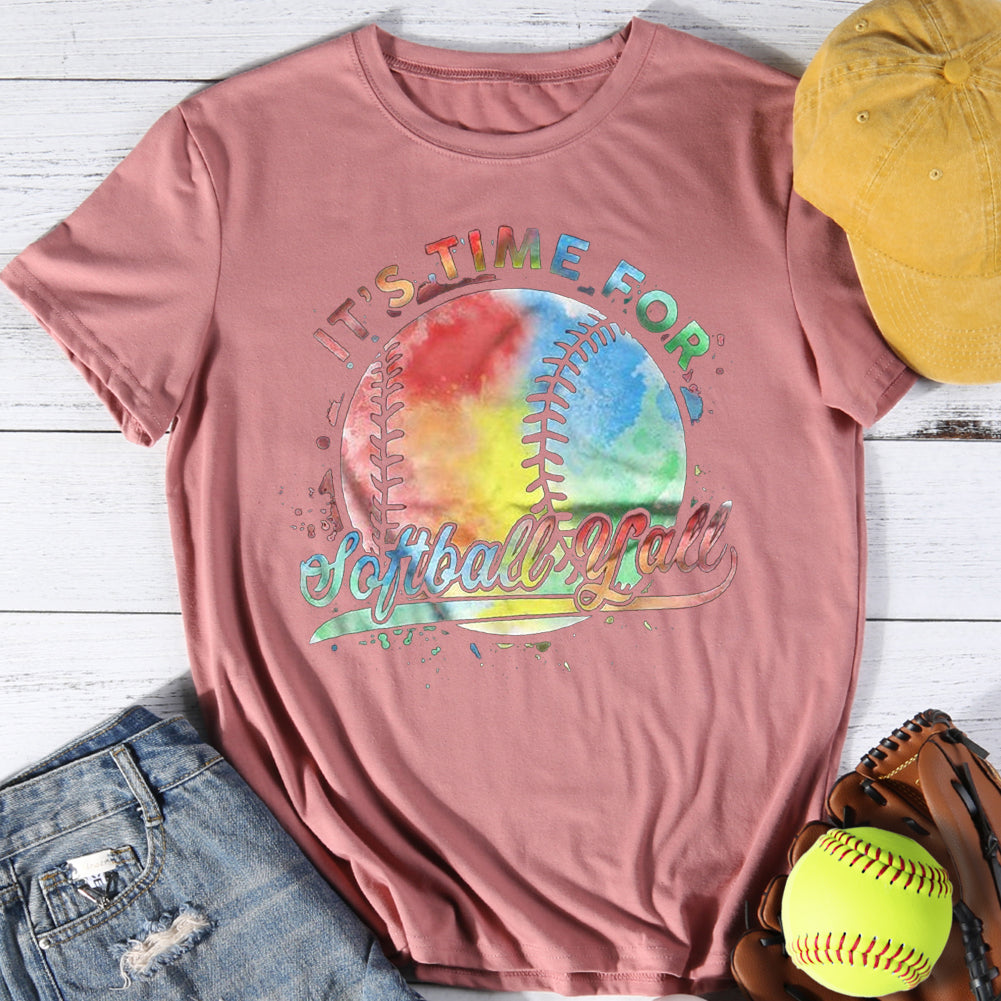 It\'s time for softball yall T-shirt Tee -01213-Guru-buzz