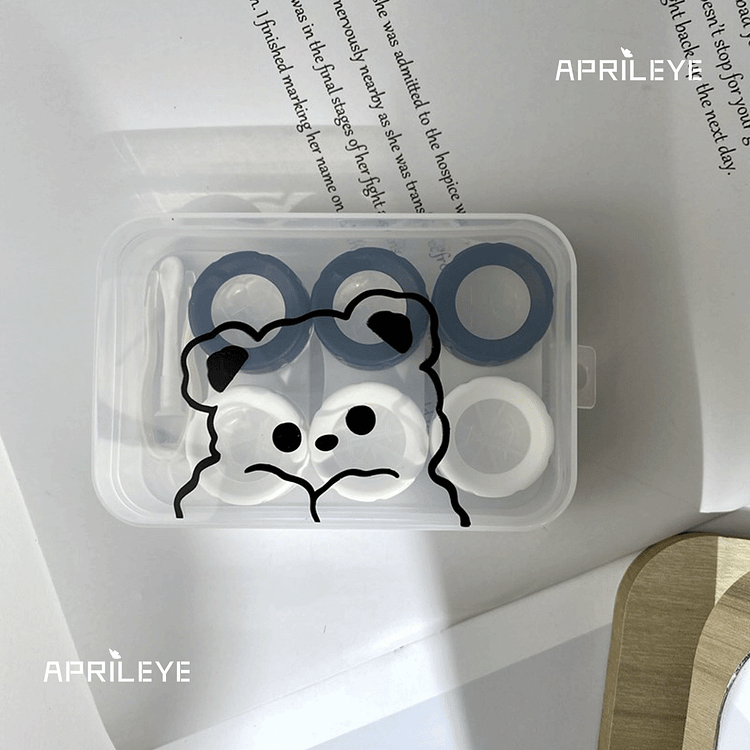 Aprileye Brown and White 3 in 1 Lens Case