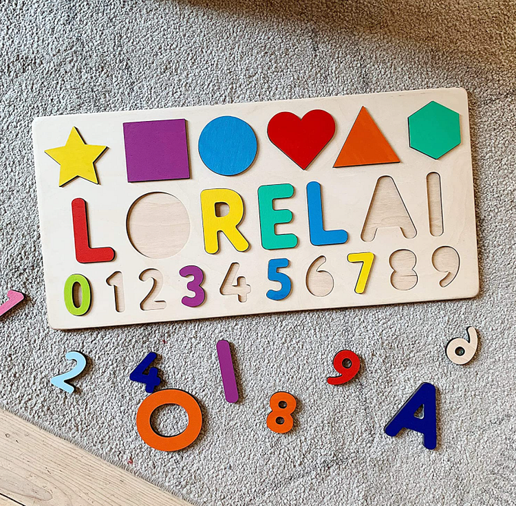 Personalized Wooden Name Puzzles Educational Gifts for Toddlers