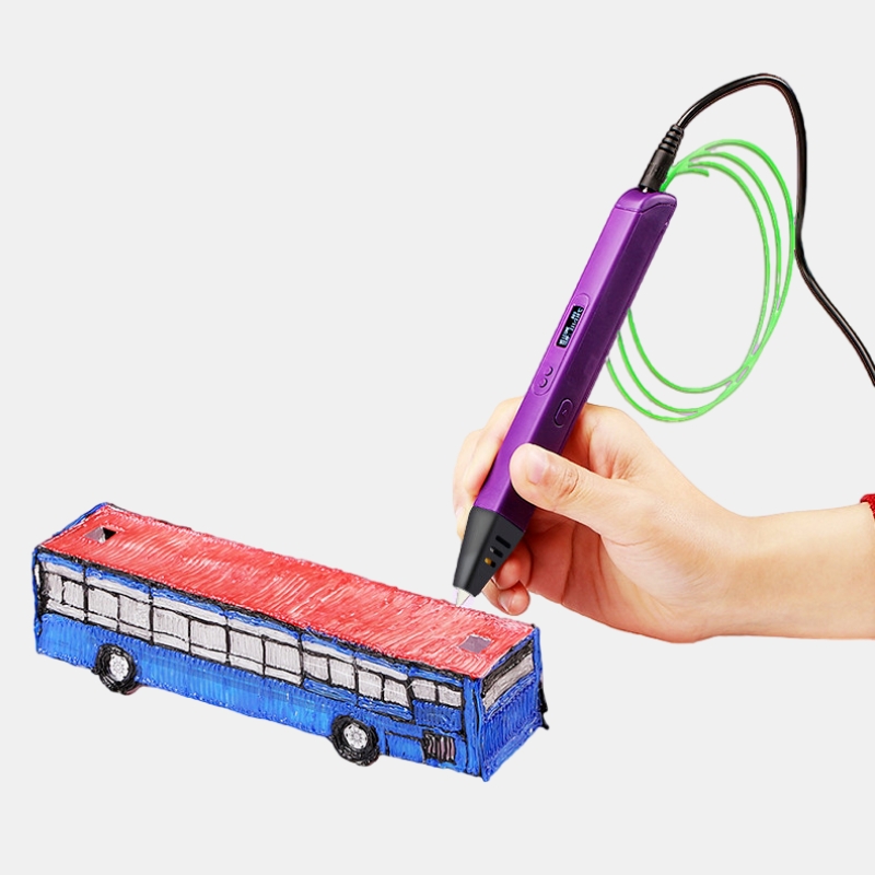 3D Pen 1.75mm ABS and PLA Compatible 3D Printing Pen with OLED Display