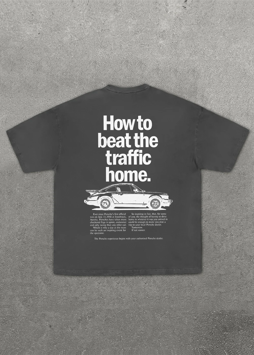 How To Beat The Traffic Home Printed Men's Oversized T-shirts - Devcarry