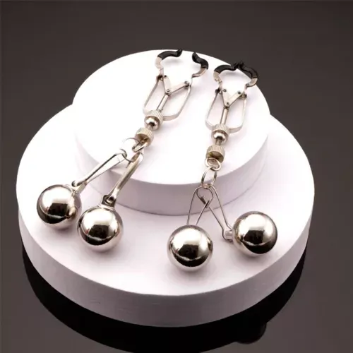 pornhint Pornhint Heavy Breast Clips Weights Hanging Balls Nipple Massage Clamp Sex Toys For Women Toy