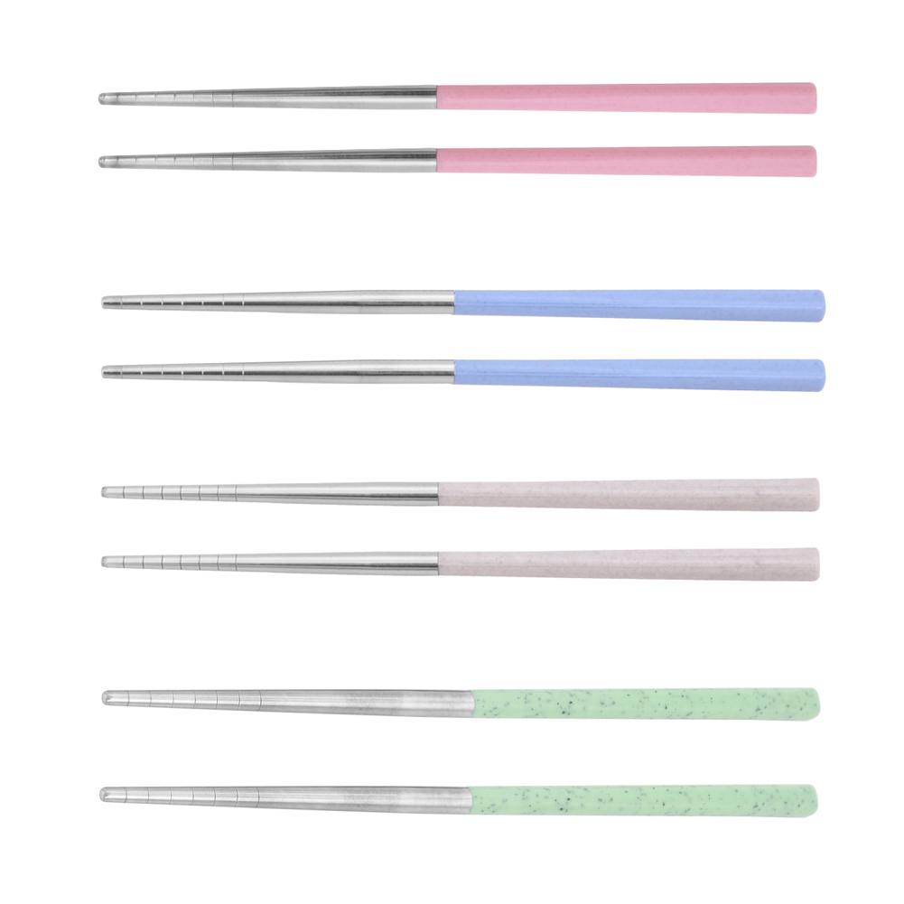 1pair Wheat Straw Stainless Steel Chopsticks Handle Anti-Slip Chopsticks, Lake blue, 501 Original
1pair Wheat Straw Stainless Steel Chopsticks Handle Anti-Slip Chopsticks, Lake blue, 501 Original