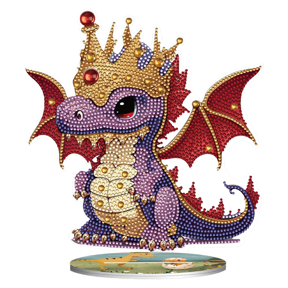 DIY Crystal Diamond Ornament Handmade Dragon Art Craft Acrylic Kids Gift (#4)