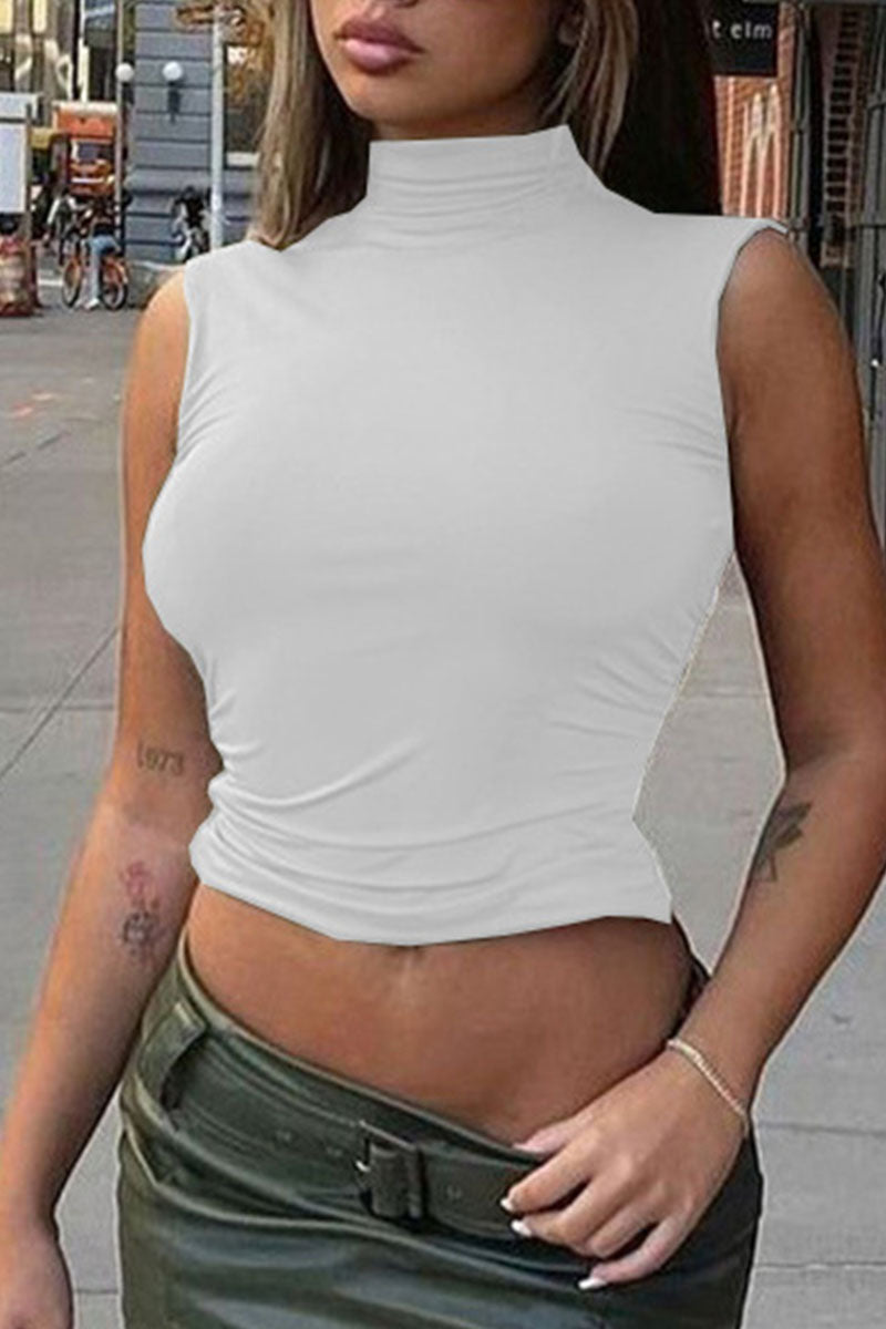 Casual Gradual Change Tassel Weave Turtleneck Tops