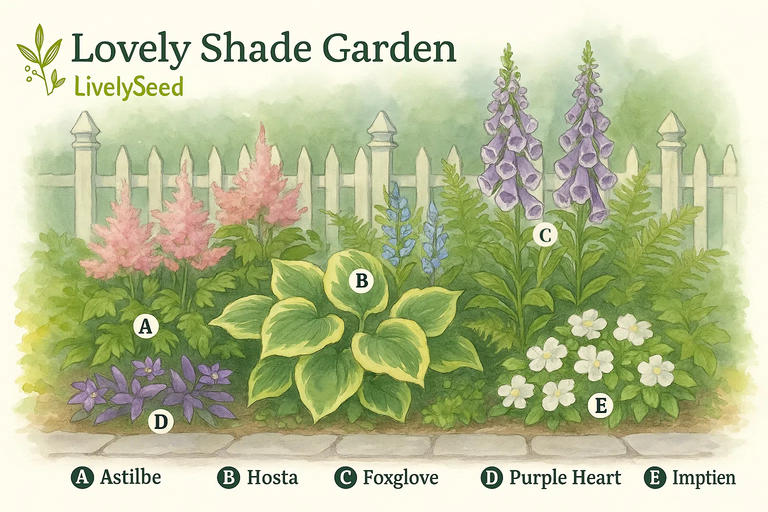 LivelyseedTM Lovely Shade Garden Flower Seed Kit