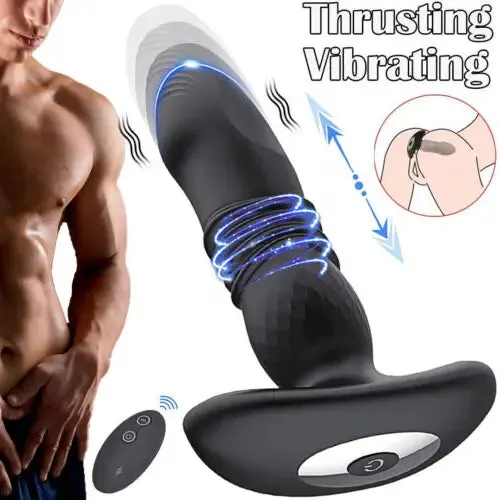 pornhint Pornhint Male Prostate Massager Thrusting Anal Plug Vibrator Dildo Sex Toys For Men Gay