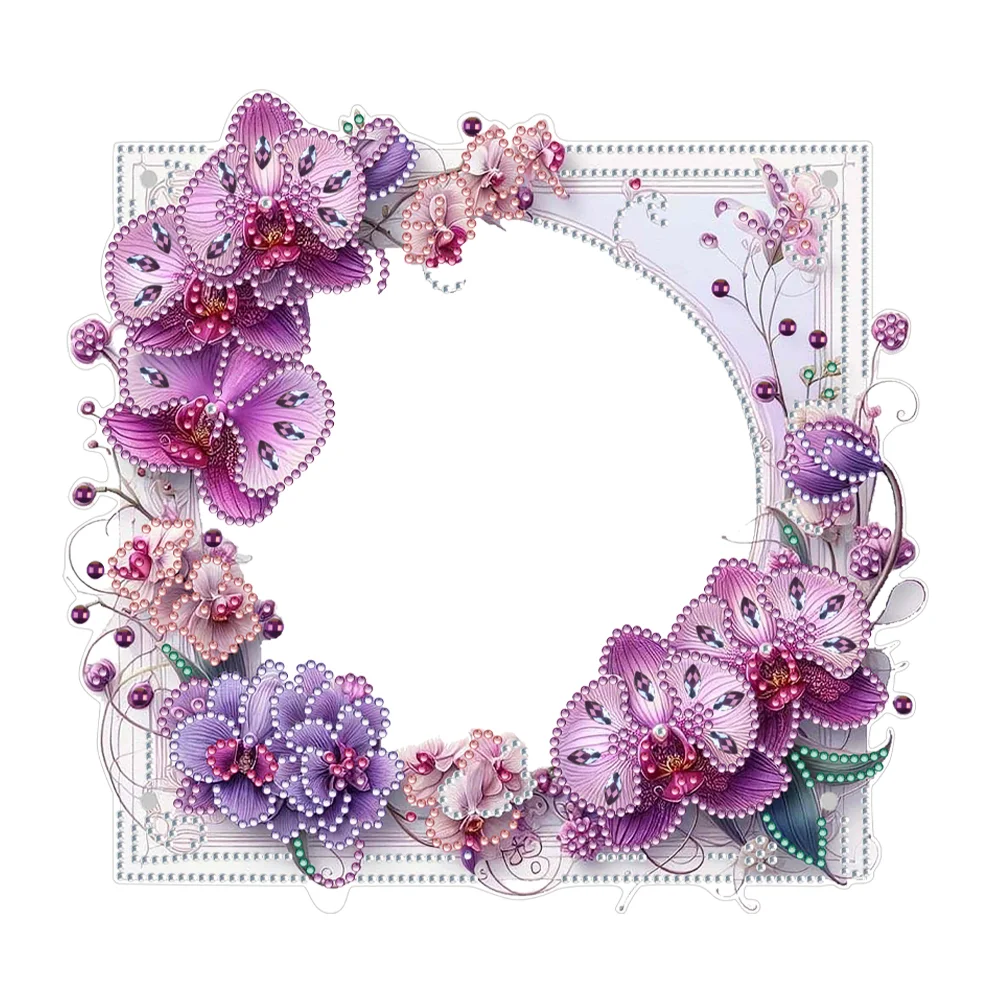 DIY Floral Special Shape Diamond Painting Photo Frame Kits Bedroom Table Decor
