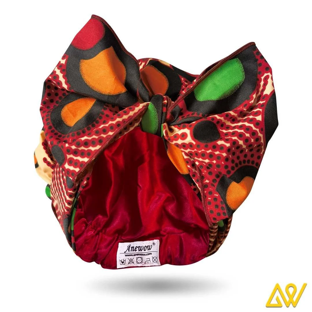 African Print Head Wrap With Satin-Lined(Apollo) -AW1842