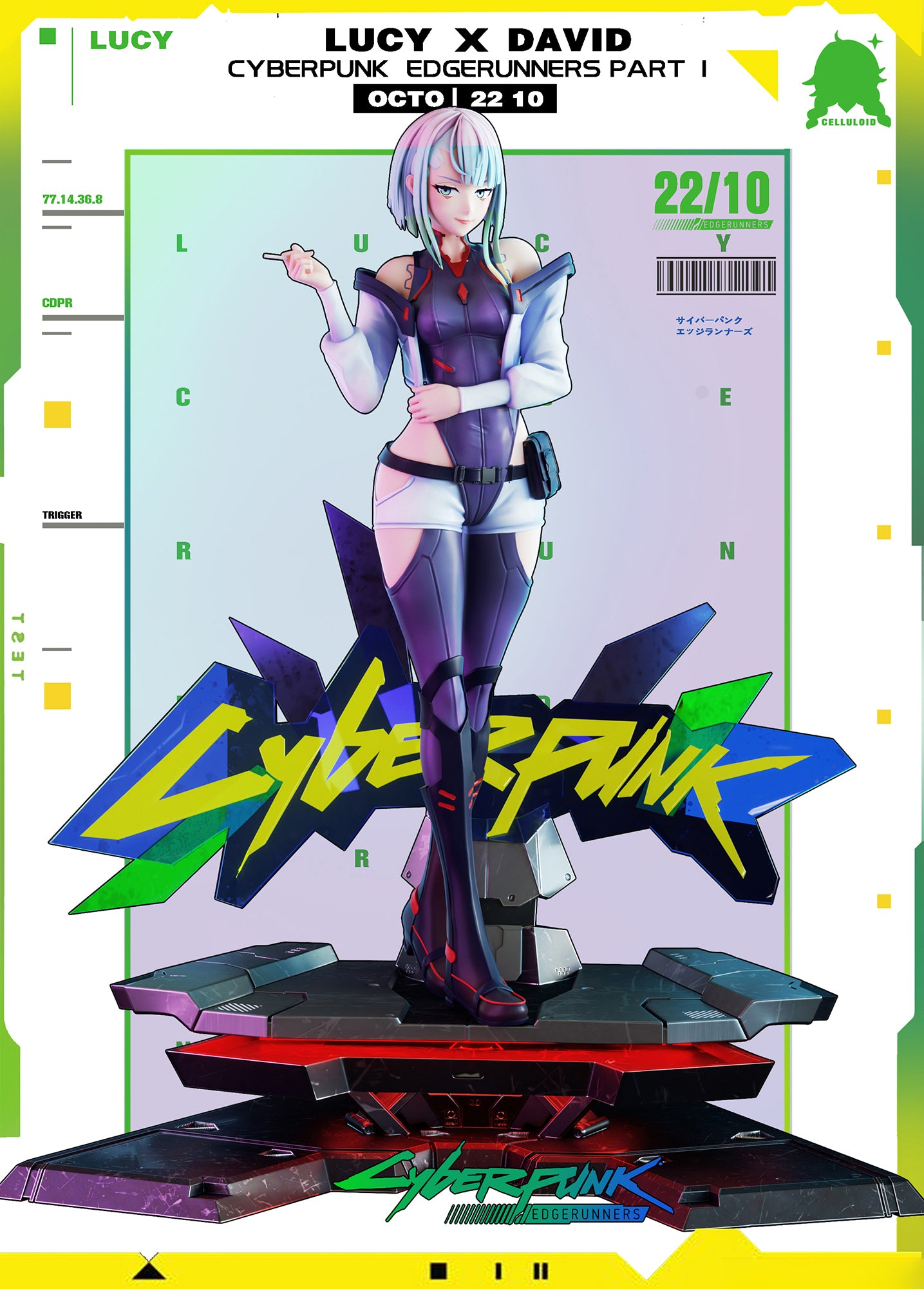 1/6 Scale Lucyna Kushinada with LED - Cyberpunk: Edgerunners Resin