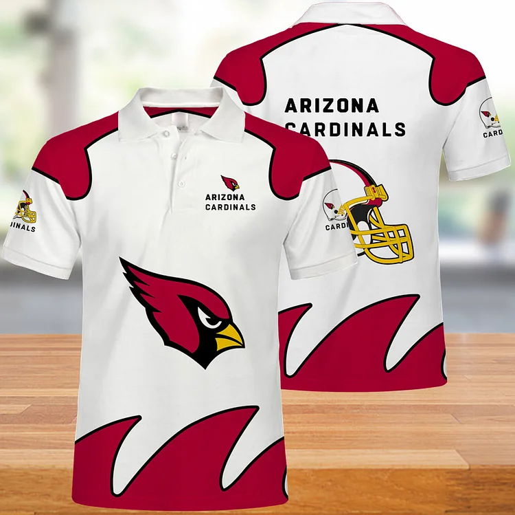 Arizona Cardinals Button Up Polo Shirt