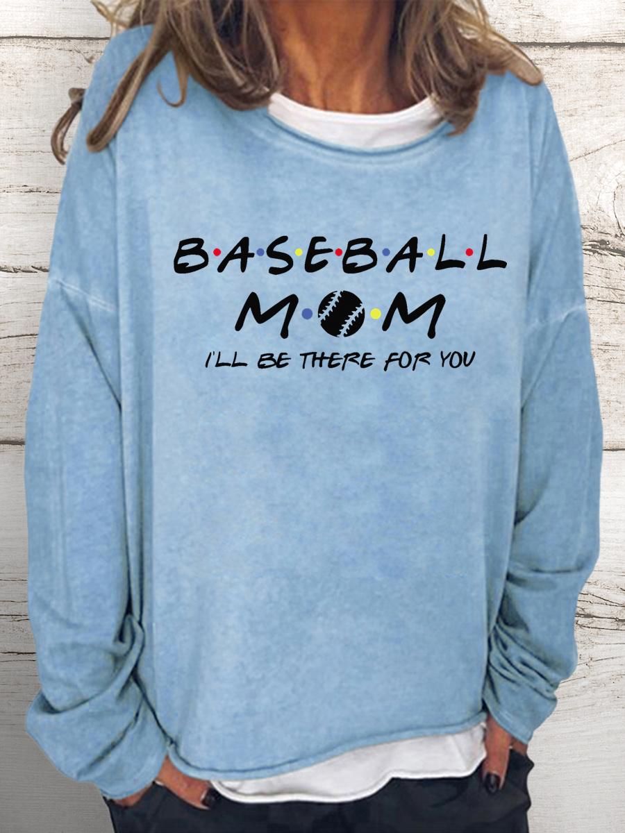 Baseball mom Women Loose Sweatshirt-Guru-buzz