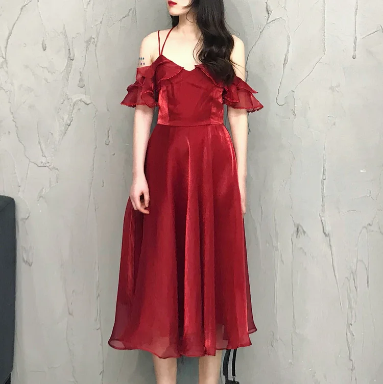 Cute Burgundy Short Prom Dress, Cocktail Dress SP15770