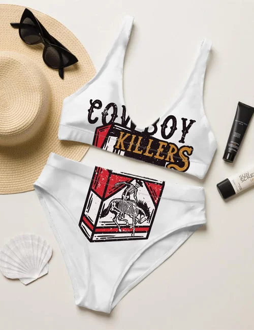 Western Cowboy Killers Two-Piece Bikini Set