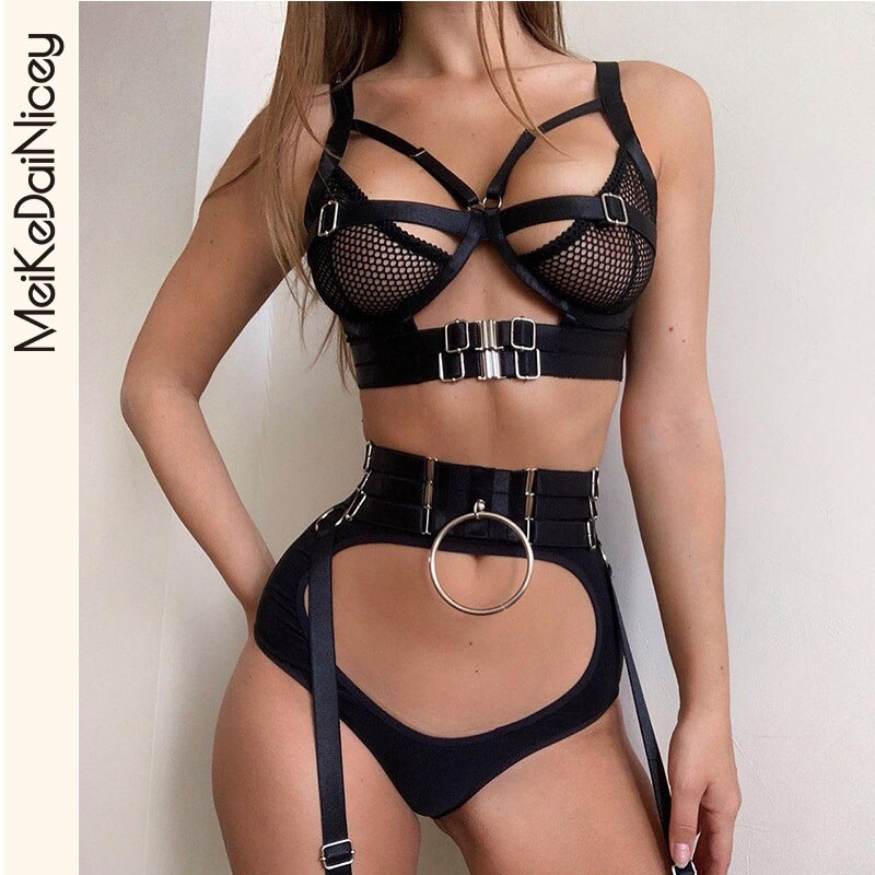 Billionm Erotic Lingerie Transparent Half Cup Bra Sexy Couple Underwear