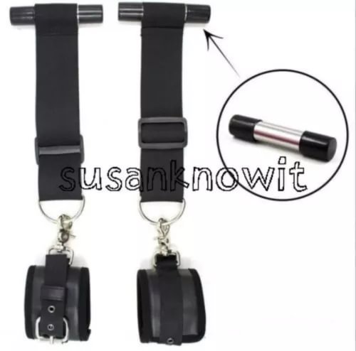 pornhint Pornhint Slaver Handcuffs Swing Lace Blindfold Restraints Gear Shackles Hanging Door Libido