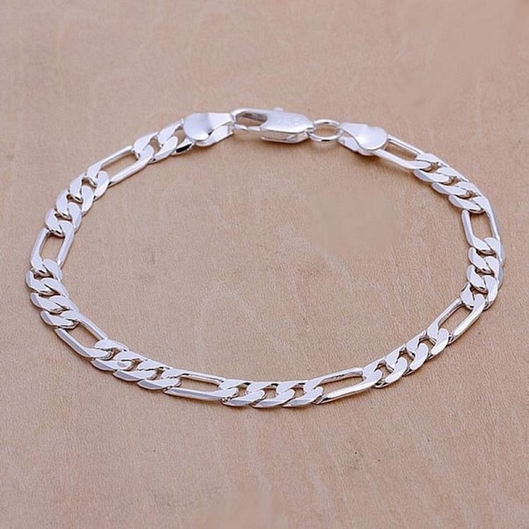 YOY-Wedding nice gift Silver color 6MM chain men women