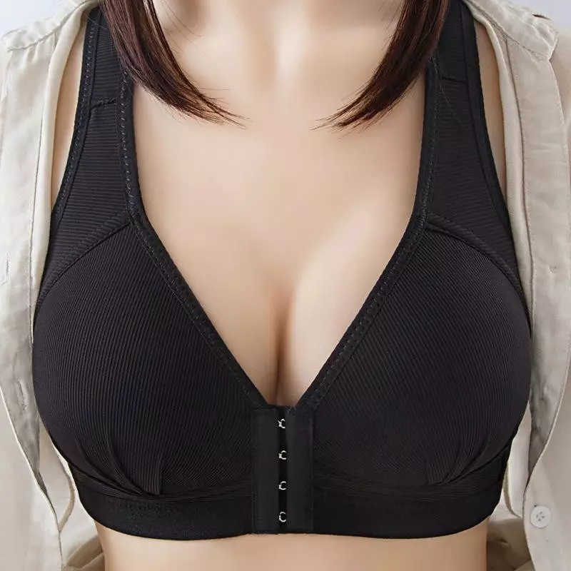 Rotimia Push Up Underwear Without Wire Front Buckle Hood