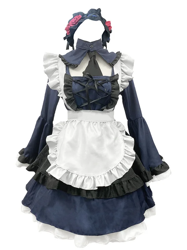 Cosplay Kitagawa Marin Bell Sleeve Bandaged Tiered Ruffled Mini Maid Dress