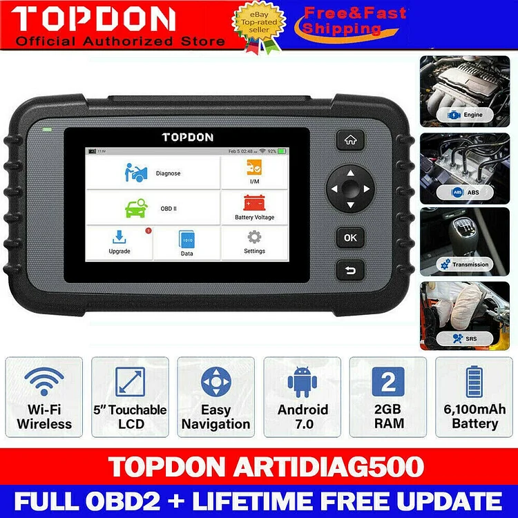 Topdon ArtiDiag 500 AD500 Full OBD2 Test Code Reader