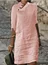 Cgacest Spring Summer Casual Loose Dress 2025 Women Button Neck Design Half Sleeve Midi Dresses For Women Elegant Beach Party Dresses