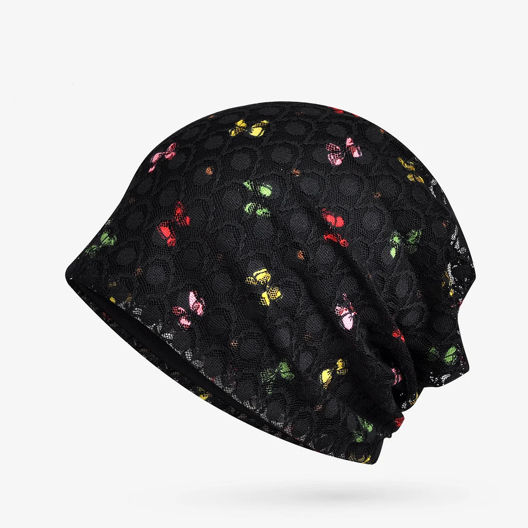 Women's Lace Floral Printed Hat Cap
