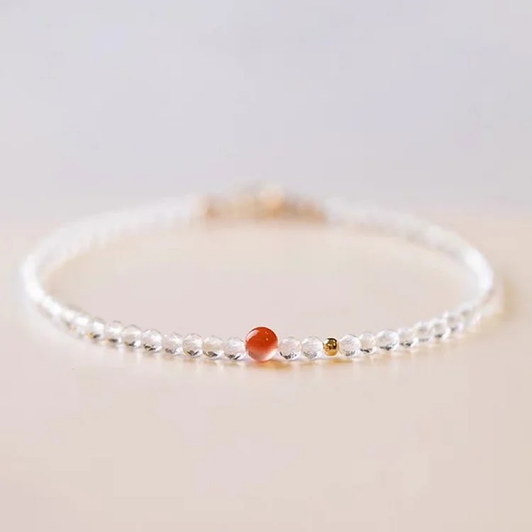 Gathering Fortune - Clear Crystal Gemstone Bracelet