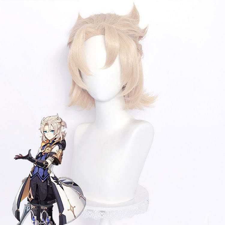 GI Albedo Light Grey Cosplay Wig SP15577