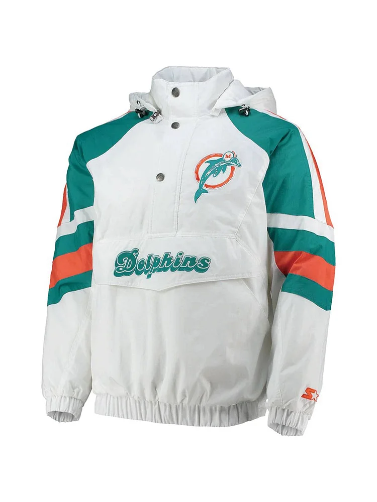 Miami Dolphinsniconico Half-Snap Hoodie Jacket