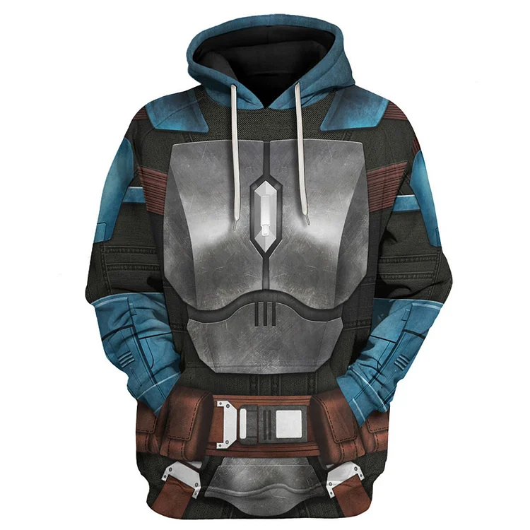 Bo-Katan Kryze Blue Hoodie Outfits Cosplay Costume Halloween Carnival Suit
