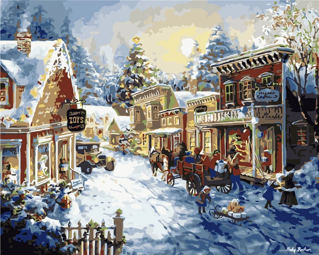 Christmas Paint By Numbers Kits UK WH-80680
