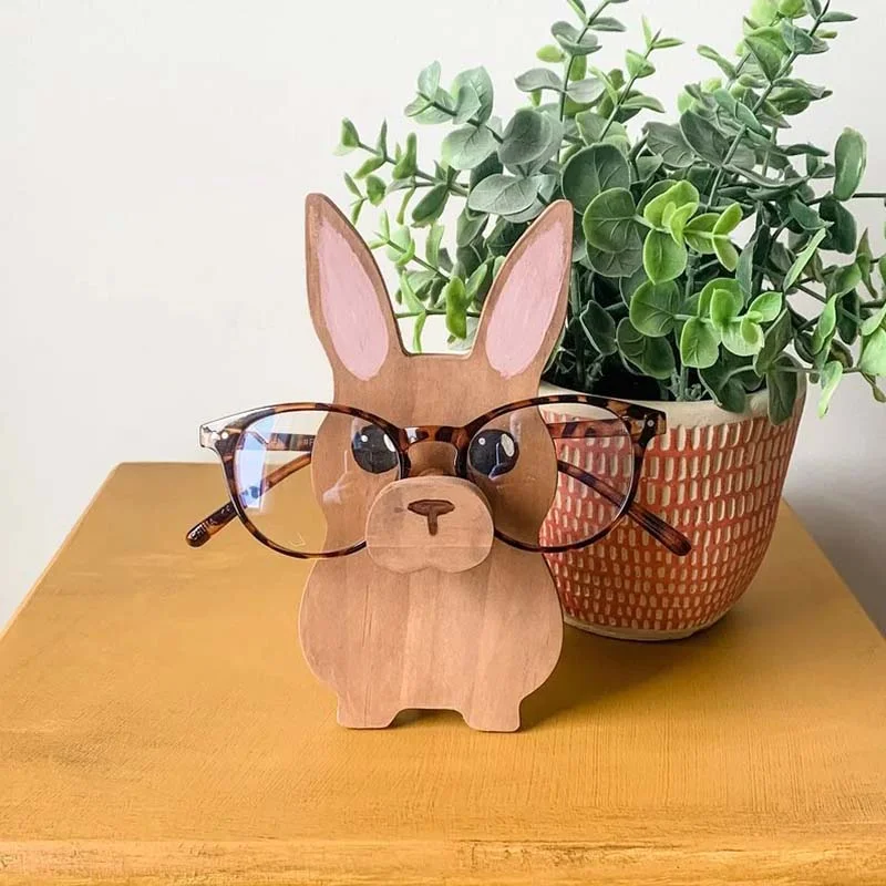 VigorDaily Handmade Glasses Stand Lovely Rabbit