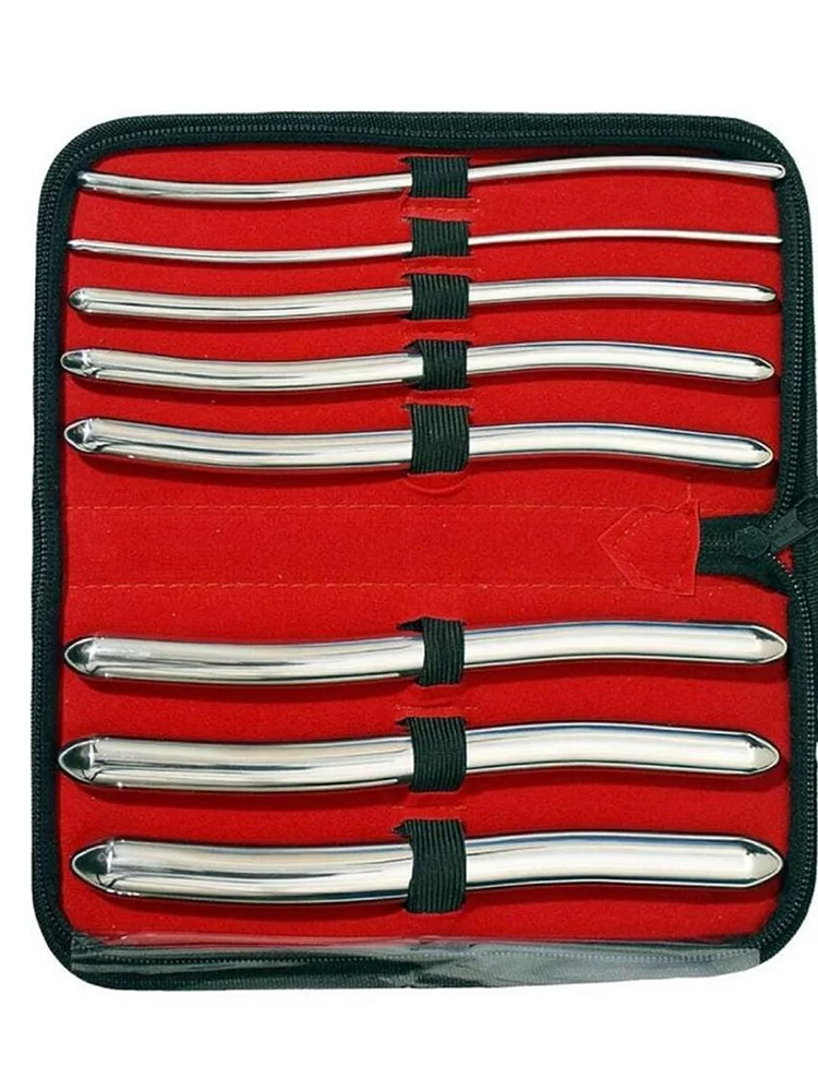 pornhint Pornhint Hegar Dilator Sounds Set Kit of 8 Pieces Gynecology Instruments electro shock kit stim stainless steel plug