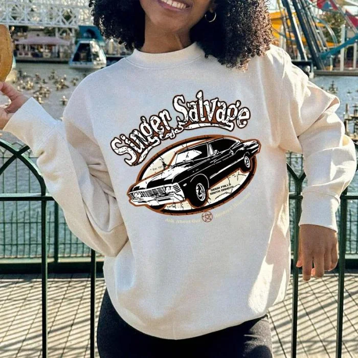 Singer Salvage Printed Oversized Sweatshirt - Devcarry