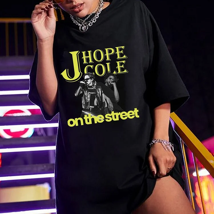 BTS J-Hope On The Street with J. Cole Street Style T-shirt