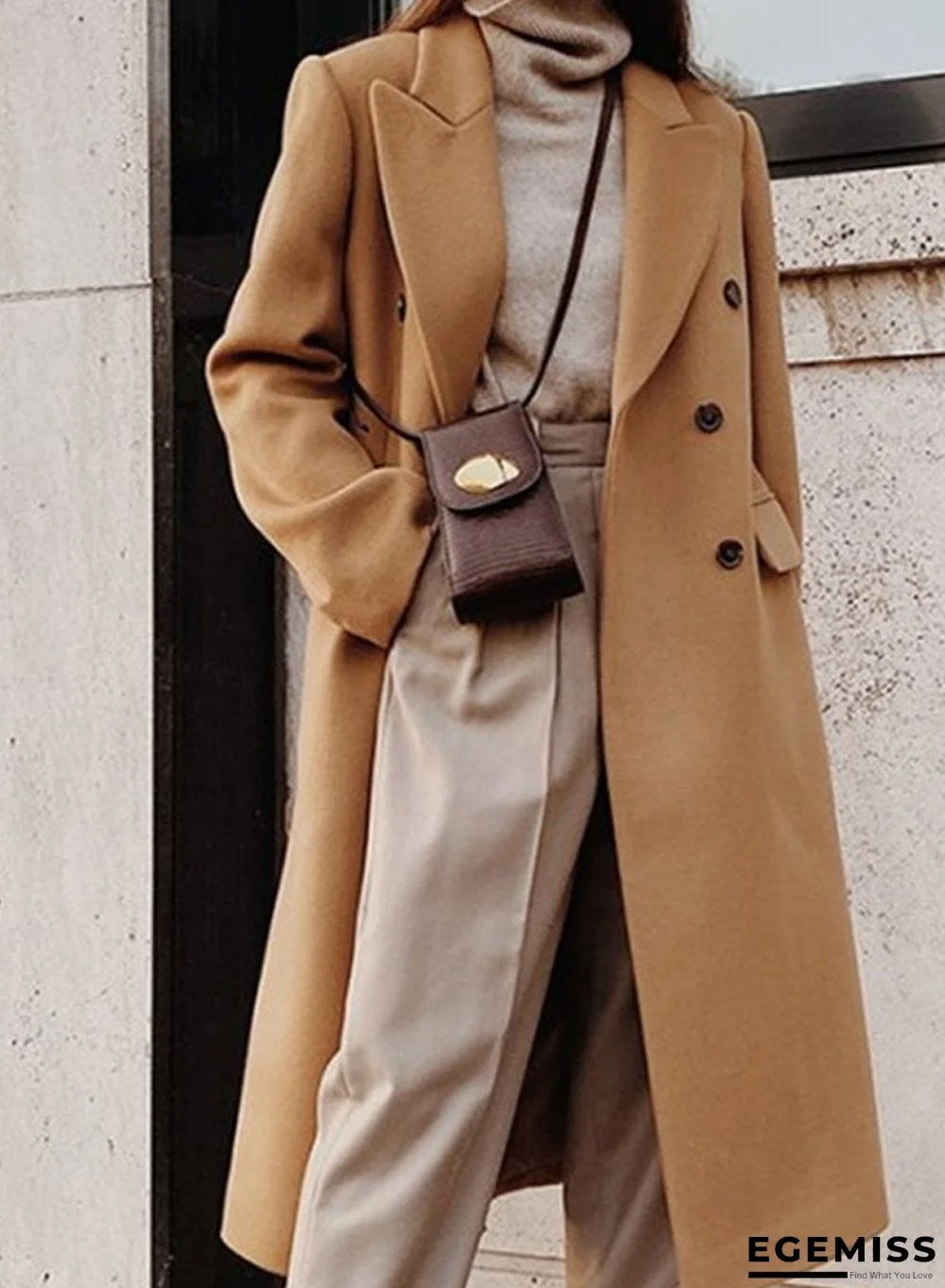 Long sleeved wool coat | EGEMISS