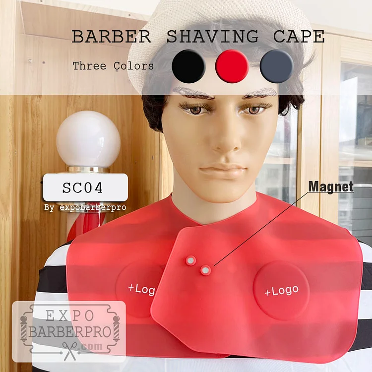 sc04-cutting cape Silicone shaving neck cape neck rubber  barber cape