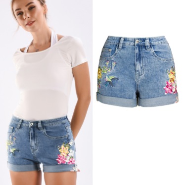 Summer Denim Shorts Women New Hemming Blue Boyfriend Style Women's