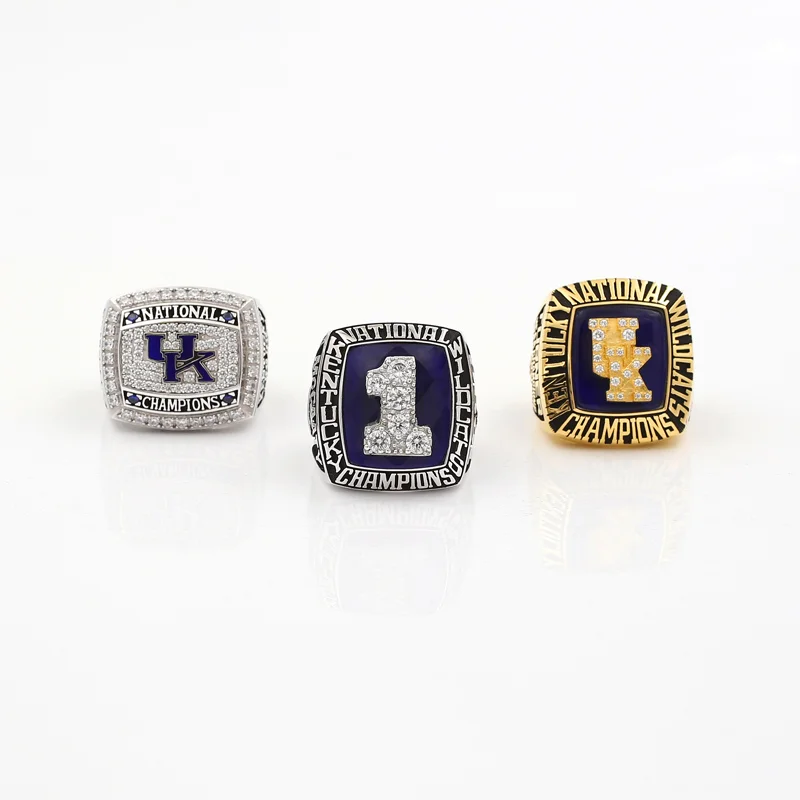 Kentucky Wildcats National Basketball Championship Rings Collection (3 rings)