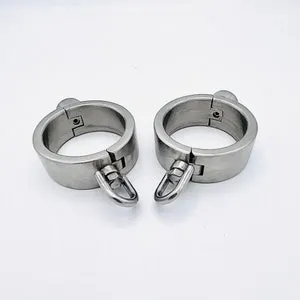 pornhint Pornhint Shackles, Round, Fast Locking Quick Cuffs & Stainless Steel Fetters, Bondage, Self Bondage Device, BDSM, Submissive